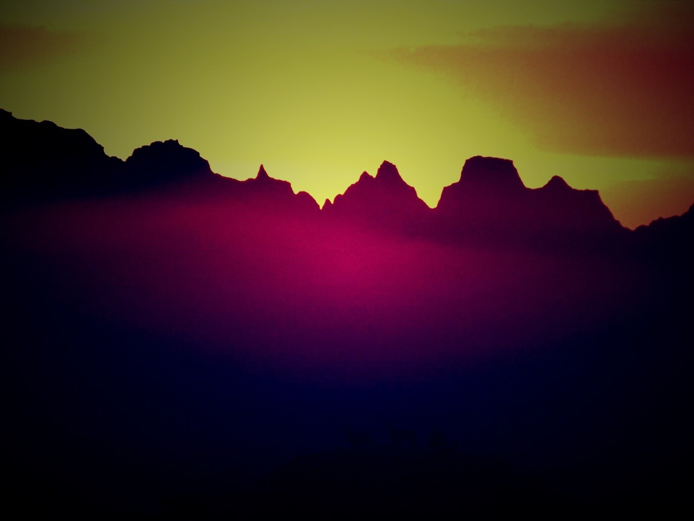 Вечер в национальном парке обои