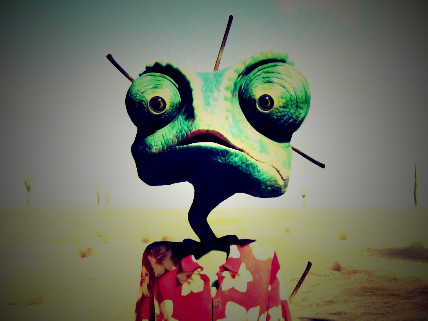 Ранго в колючках от кактуса обои