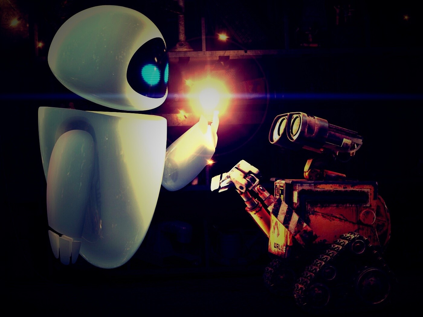 WALL-E и Ева обои