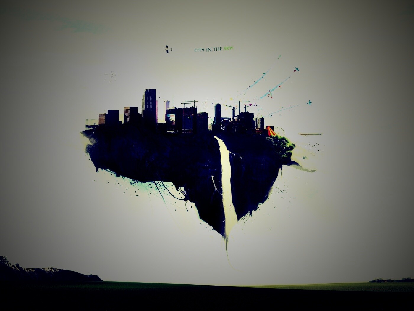 Небесный город обои