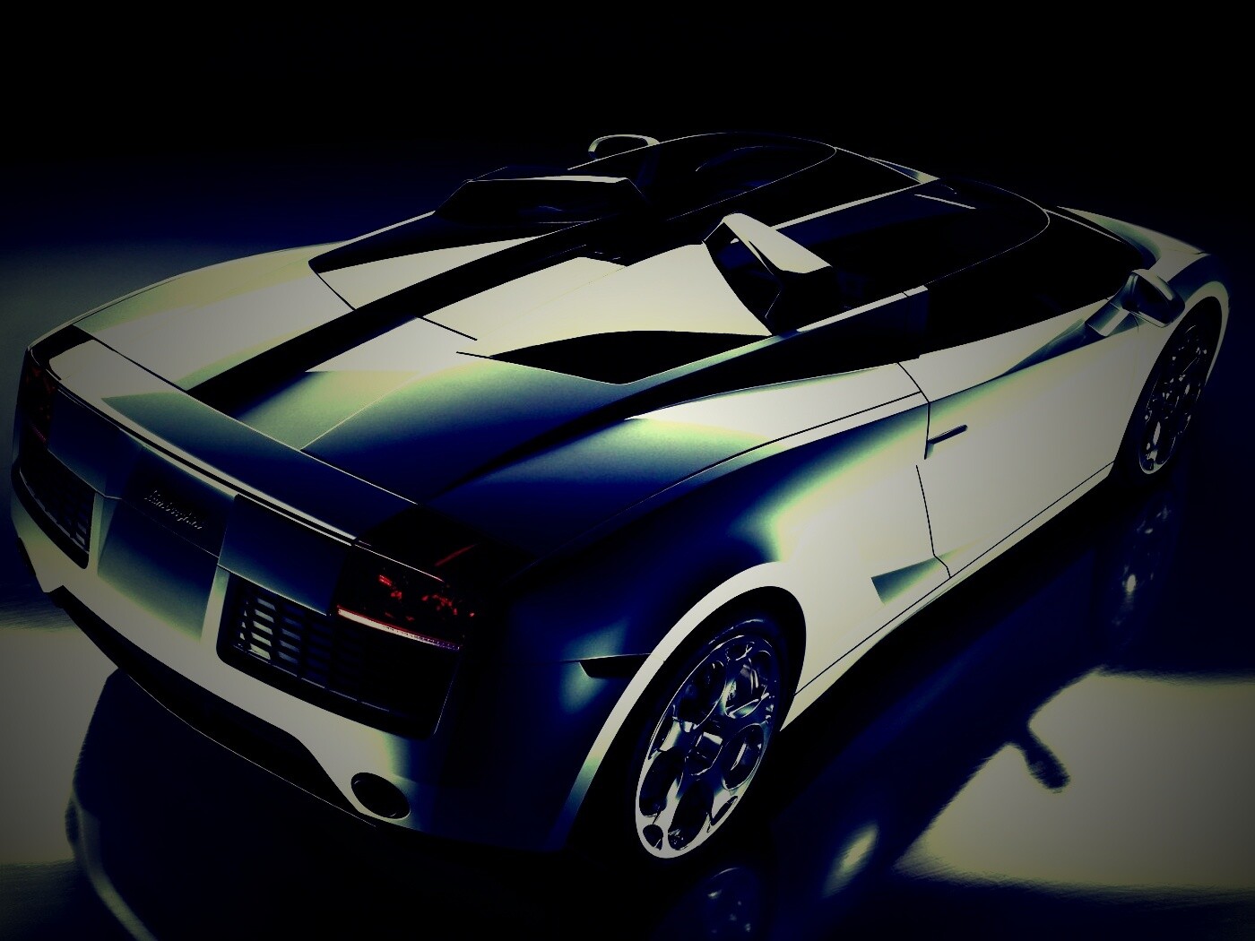 Светло-Серый Lamborghini (Сзади) обои