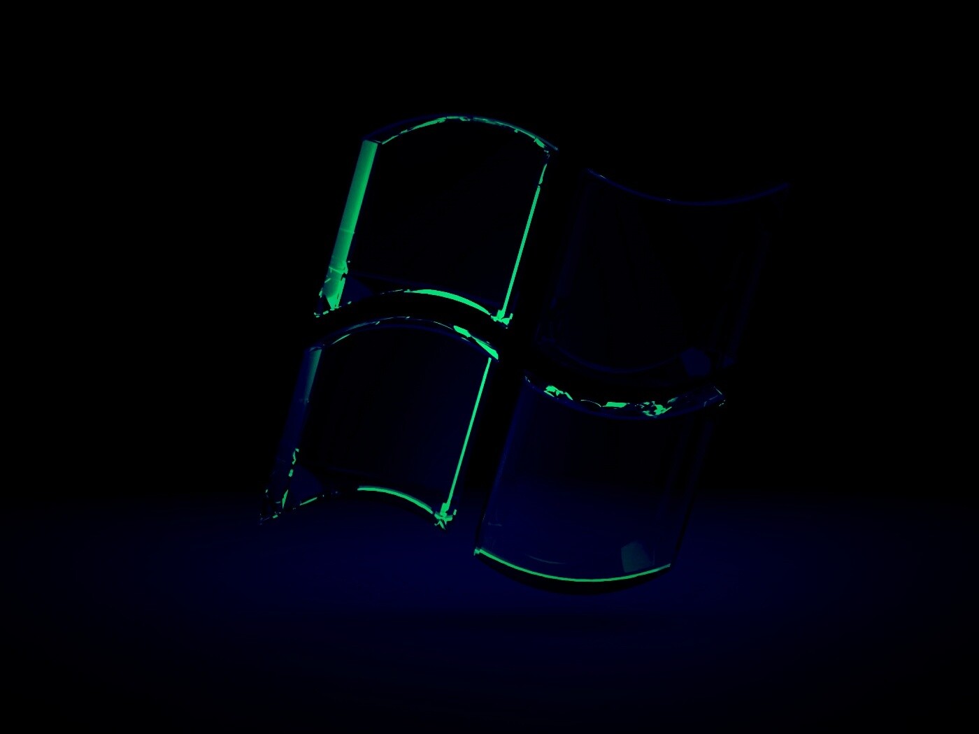 Логотип Windows из стекла обои