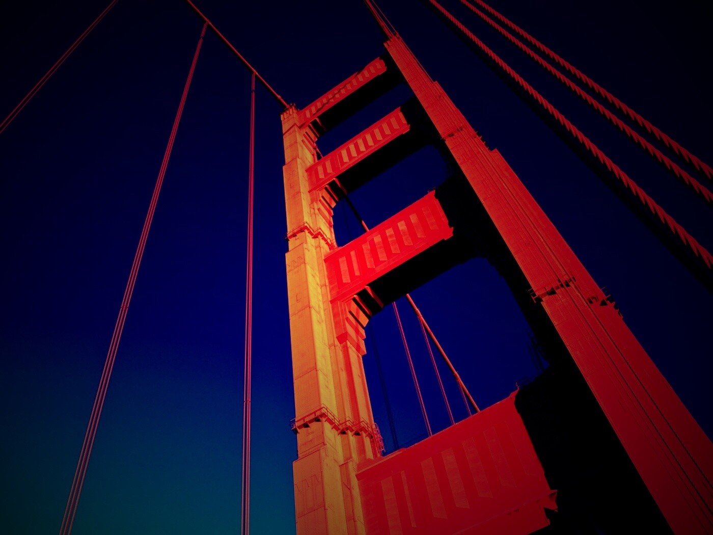 Опора моста Золотые Ворота обои