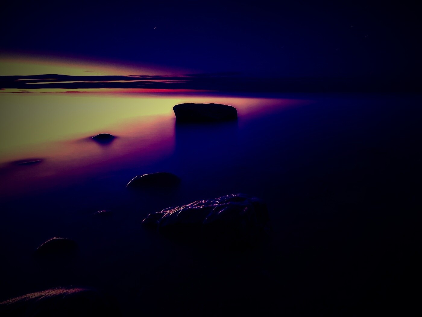 Камни в тумане обои