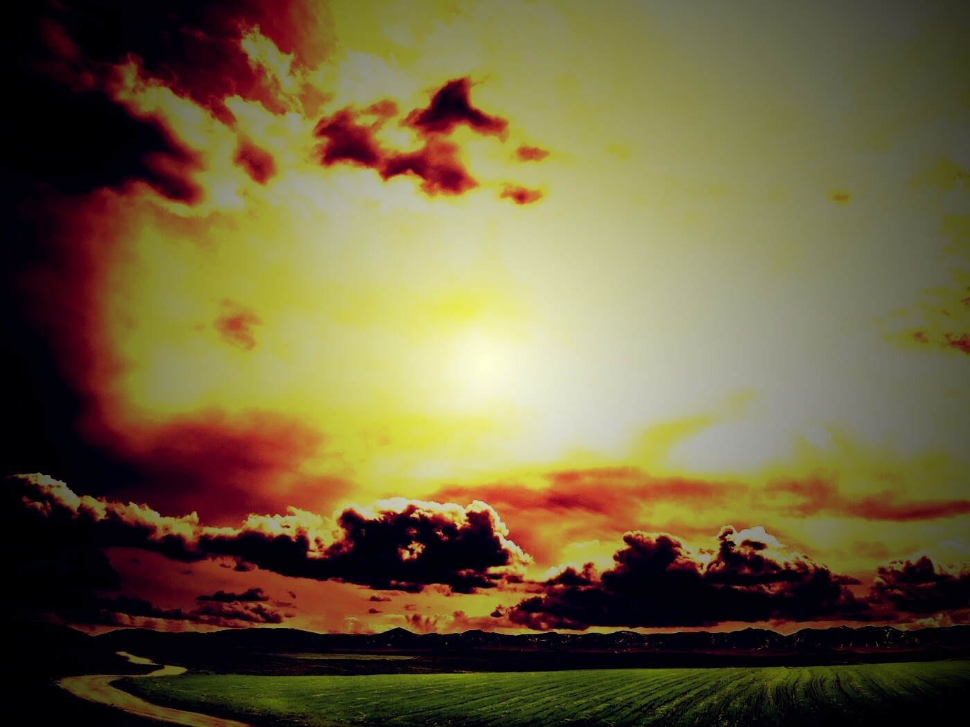 Золотое небо обои