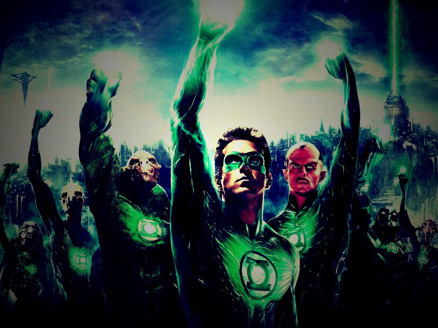 Зеленый фонарь обои