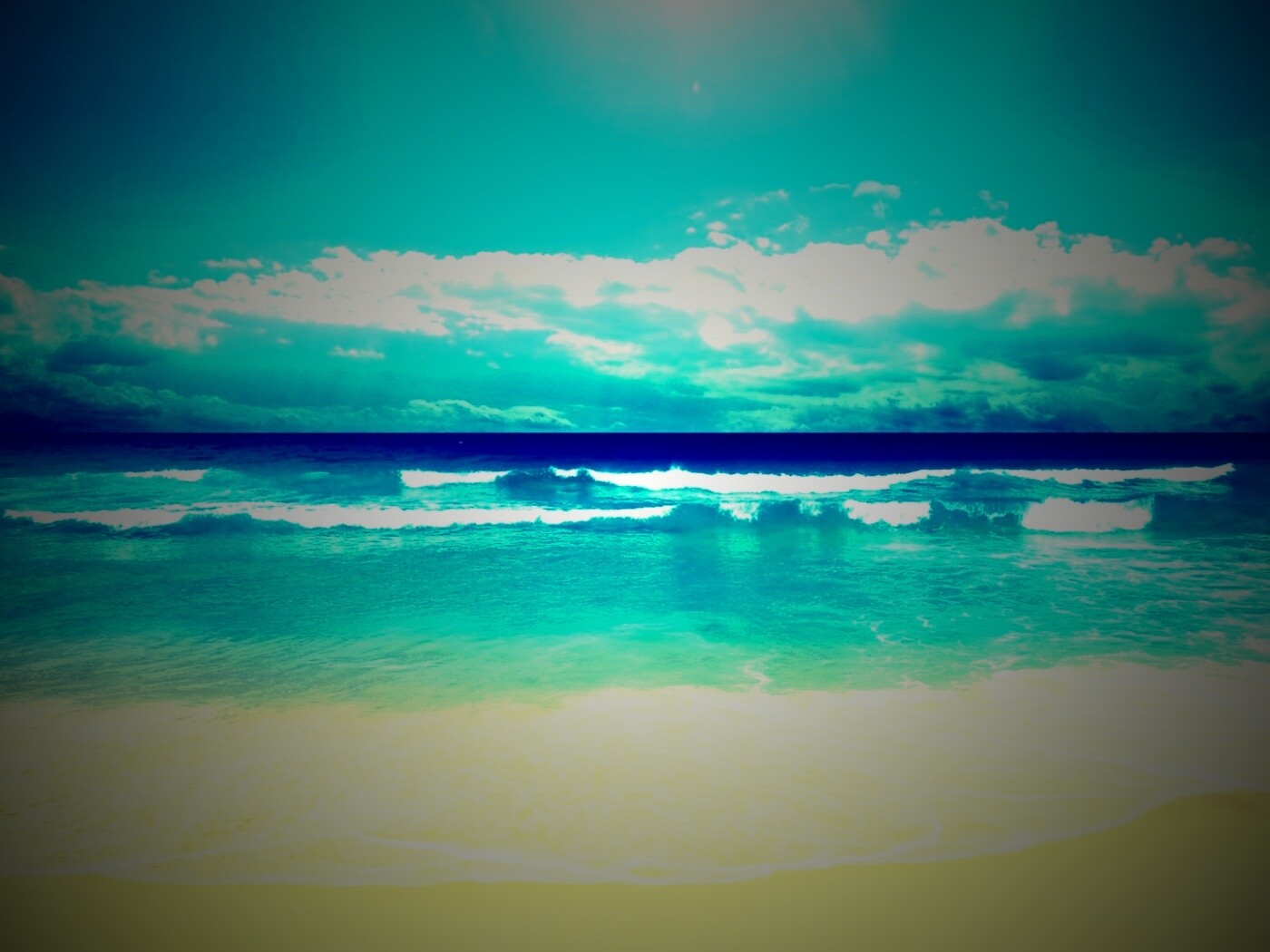 Потрясающий вид на морской пляж обои