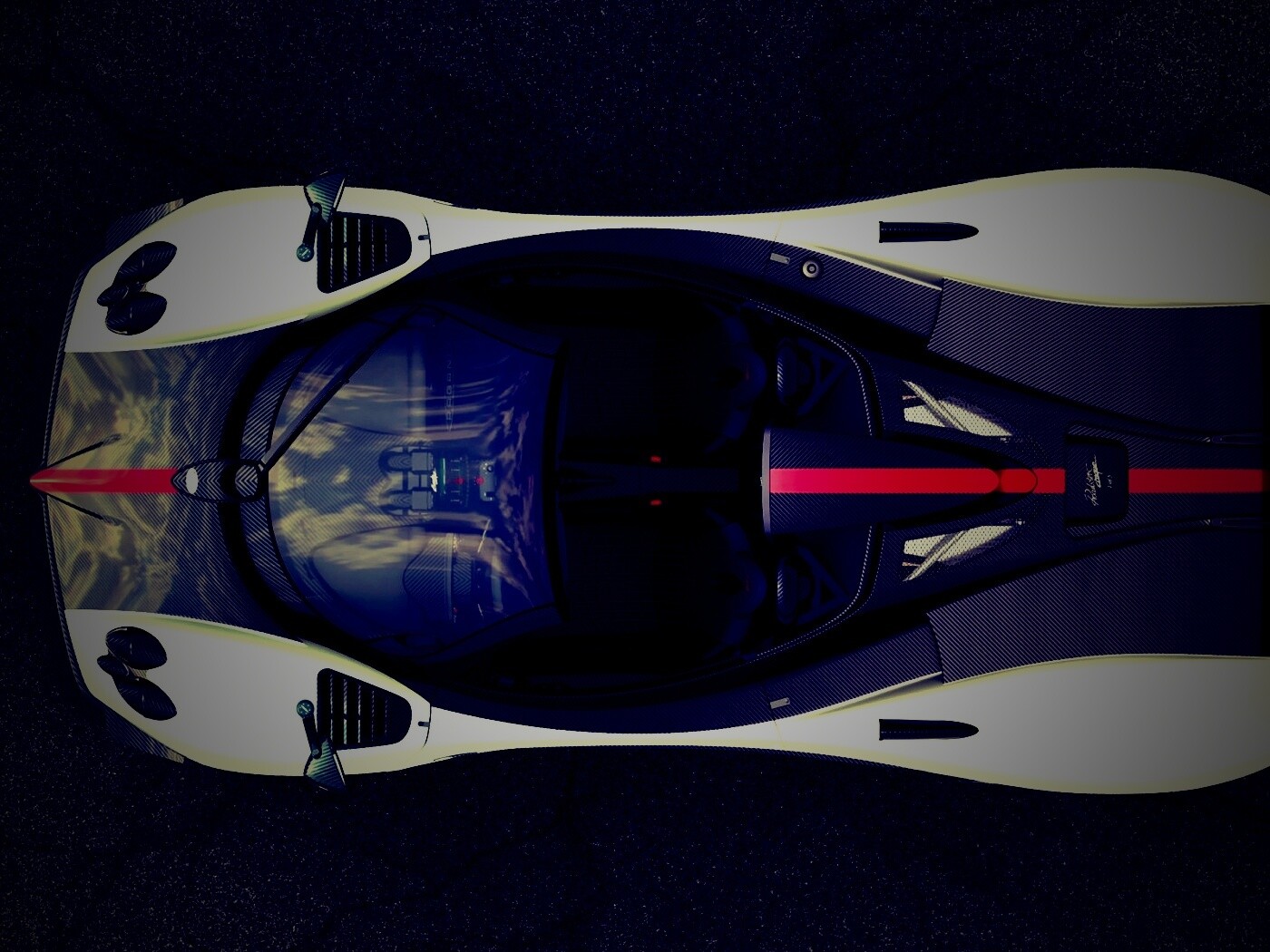 Пагани Зонда вид сверху обои