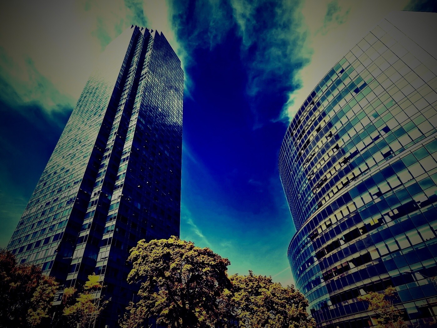 Осязательный Нью-Йорк с большими домами обои