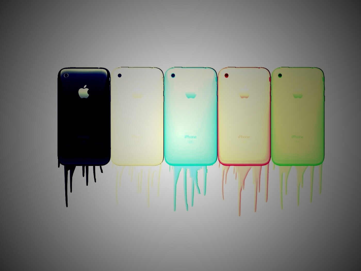 iPhone в разных цветах обои