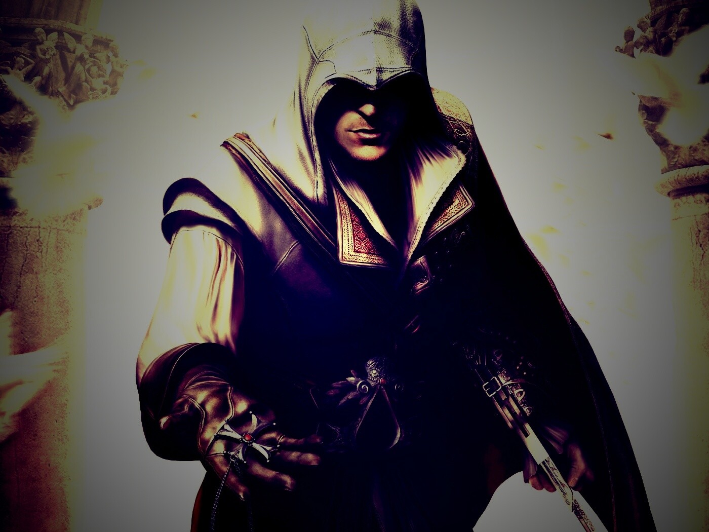 Ассасин с крестом обои