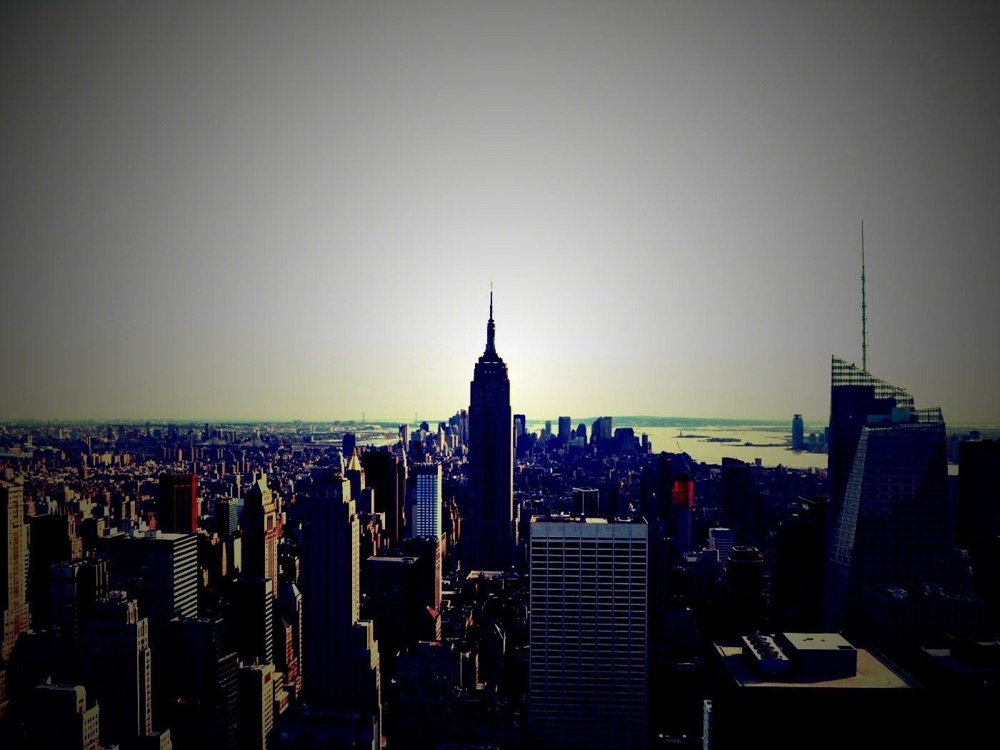 Вид на Нью-Йорк обои