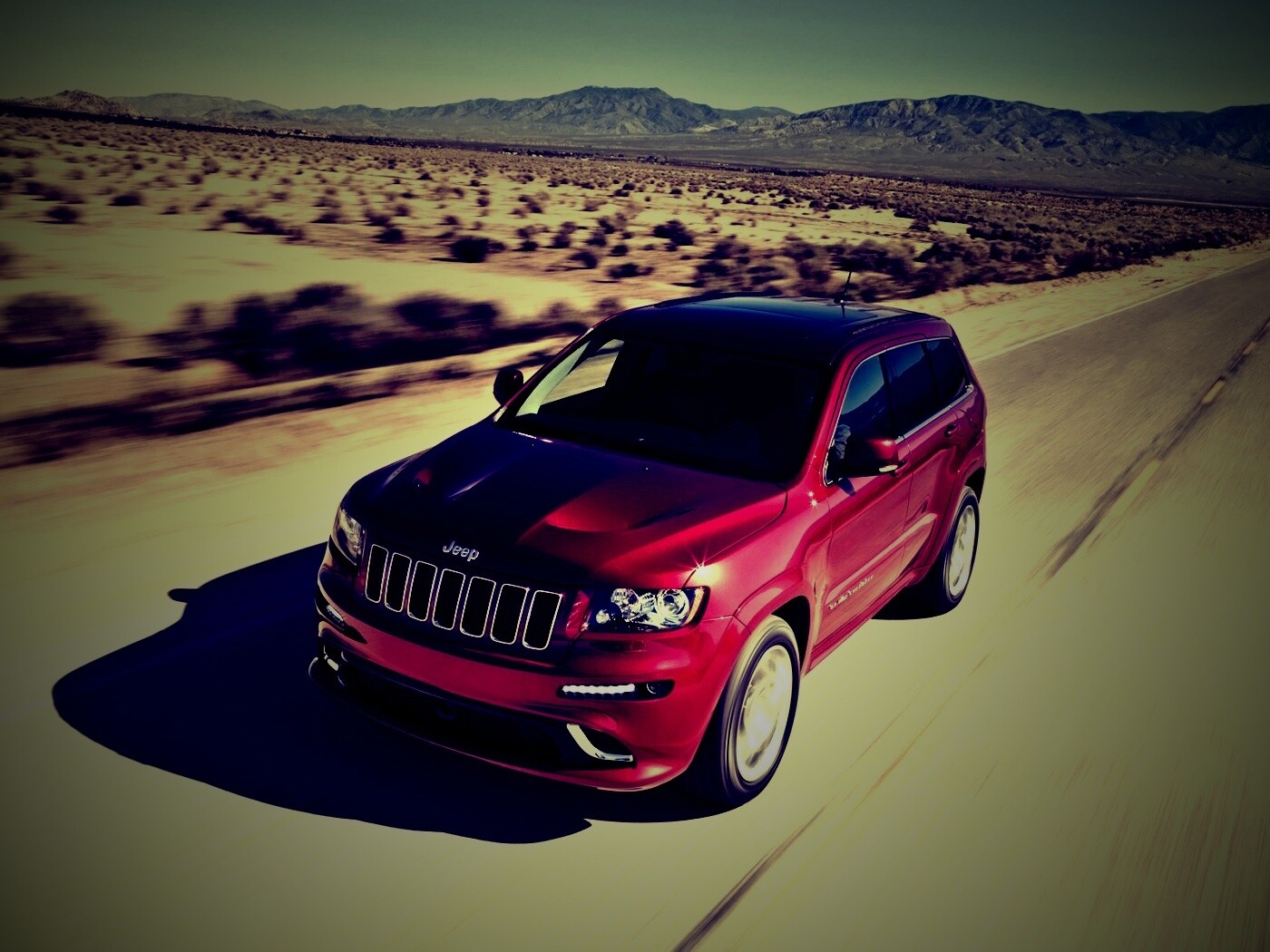 Красный Jeep обои
