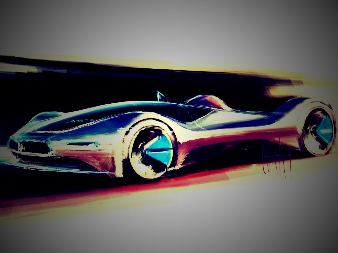 Эскиз Мазерати Birdcage обои