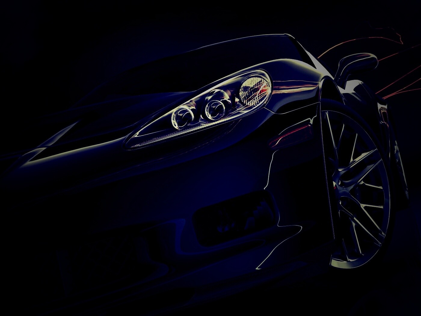 Чёрное авто обои