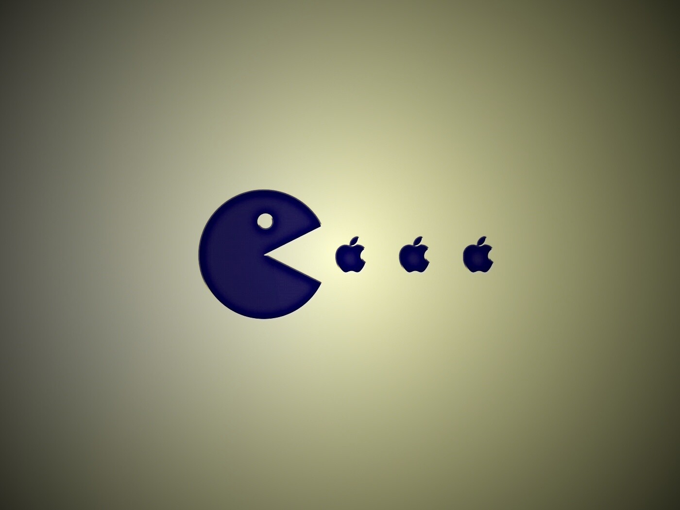 Пэкмен против Apple обои