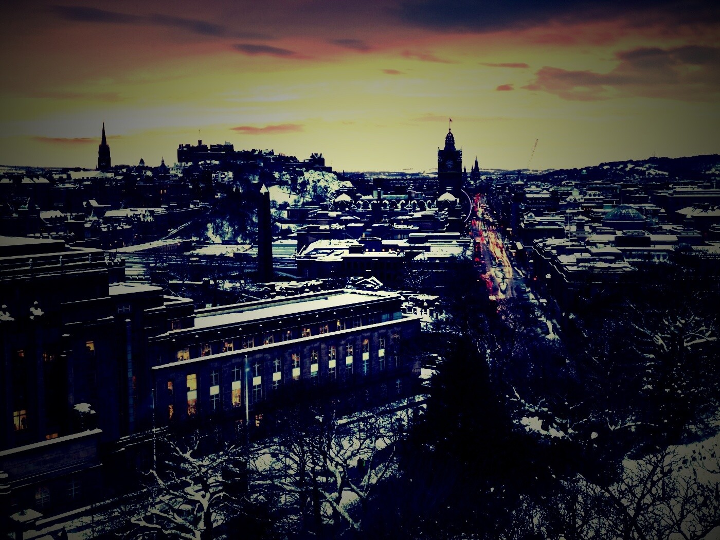 Вид на Эдинбург обои