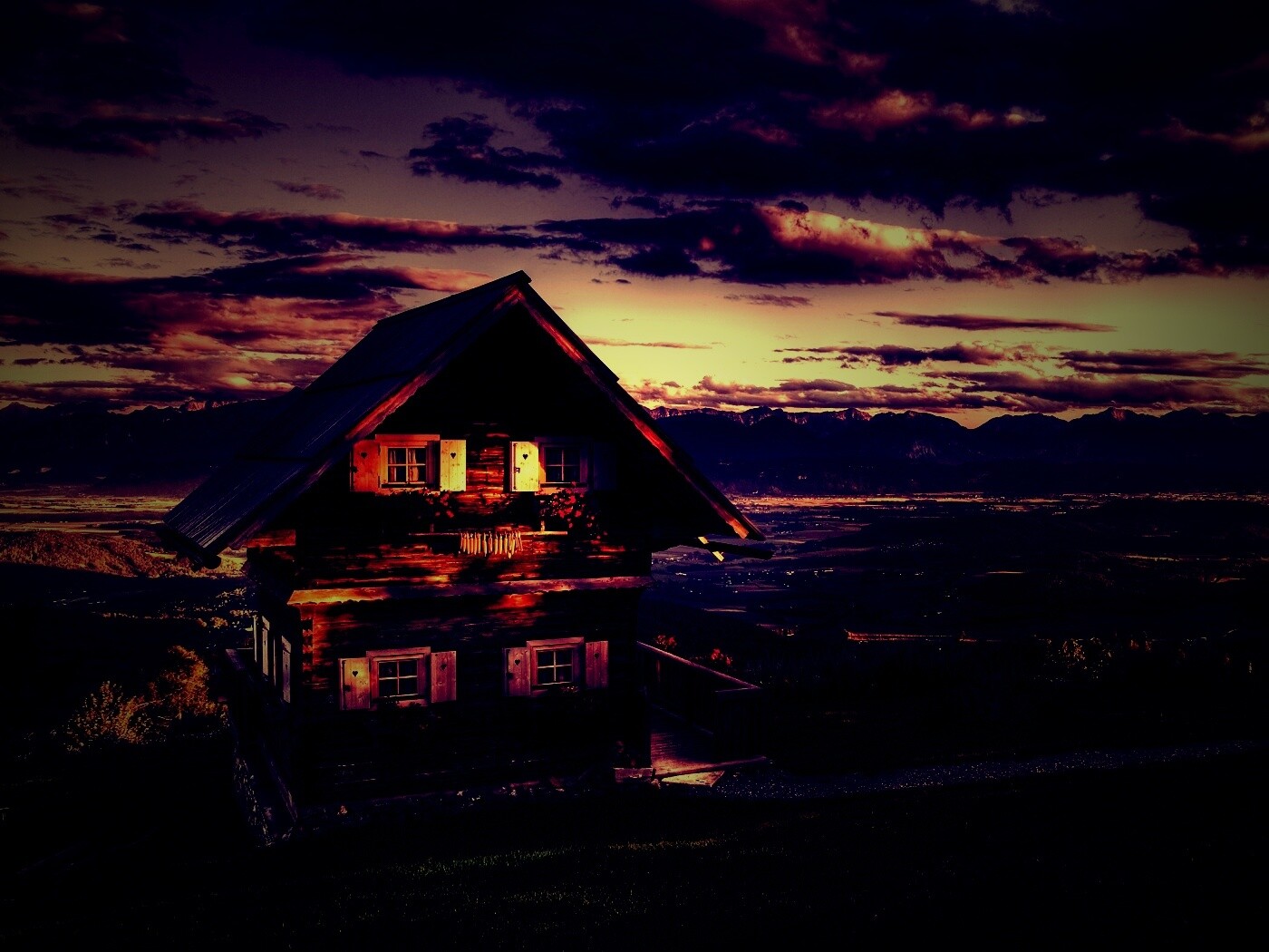 Старенький дом в Австрии обои