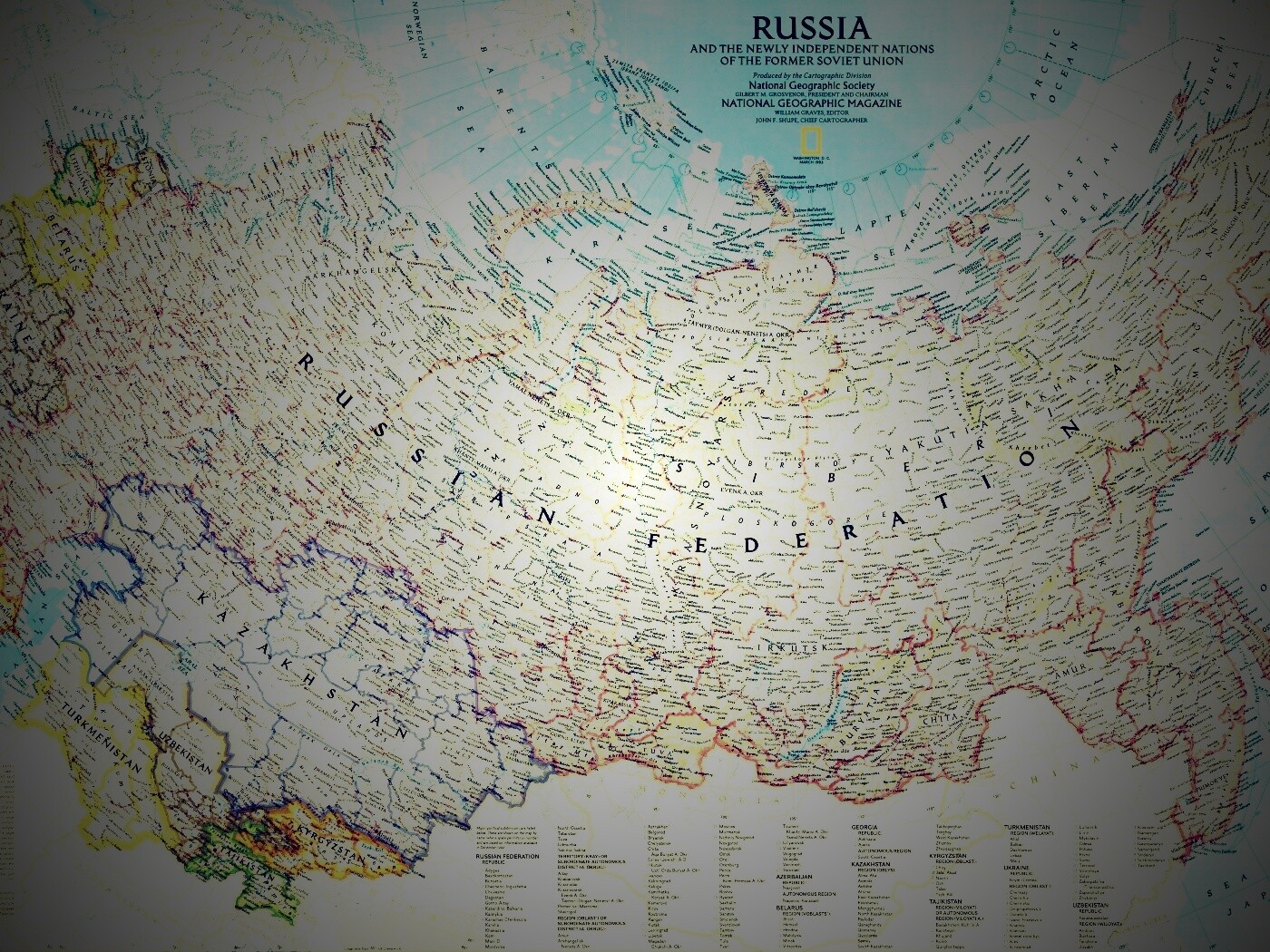 Карта России обои