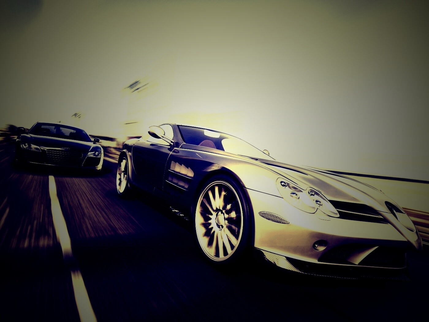 Гонка Ауди и Мерседеса обои