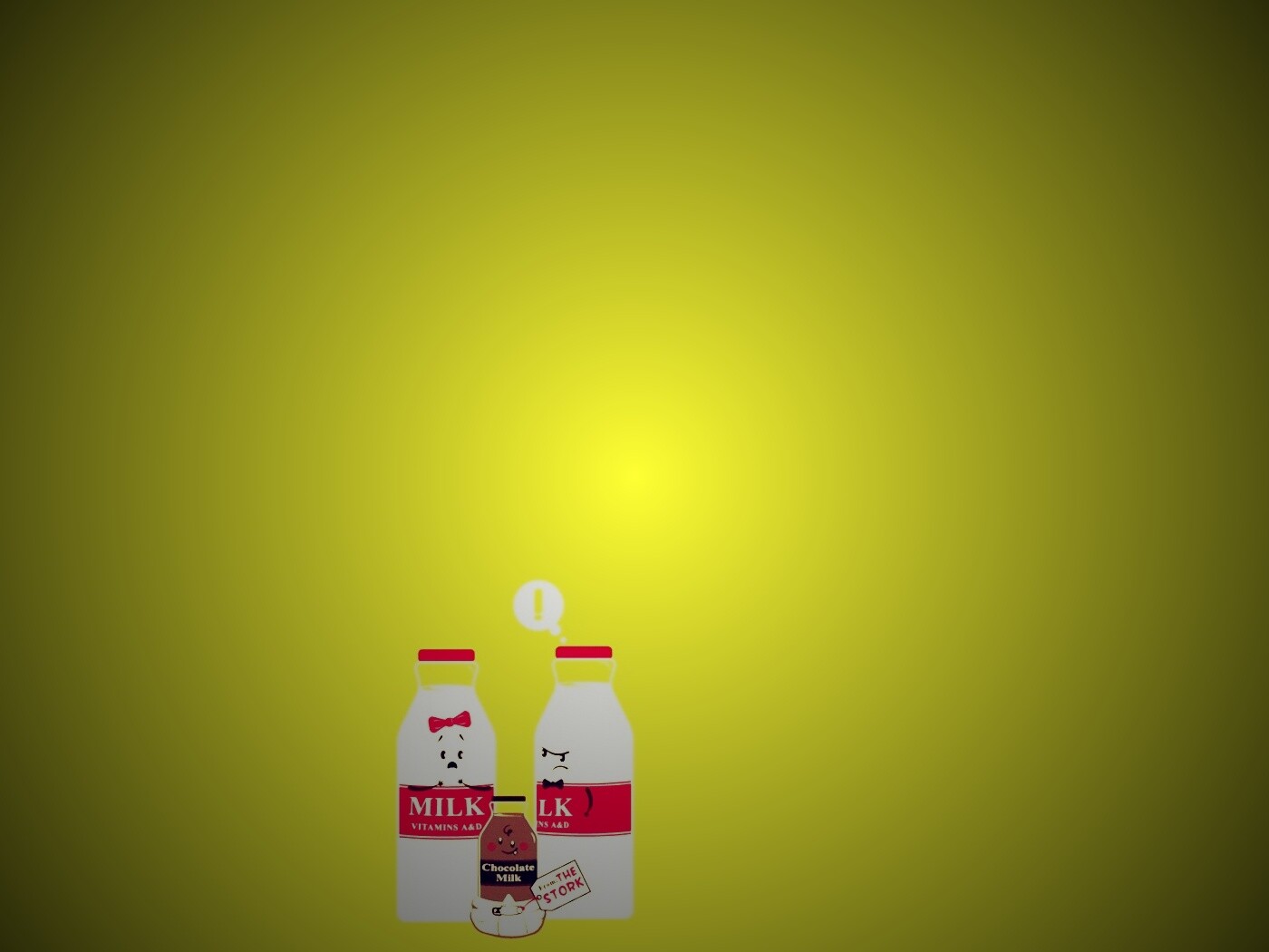 Бутылка молока сходила налево обои