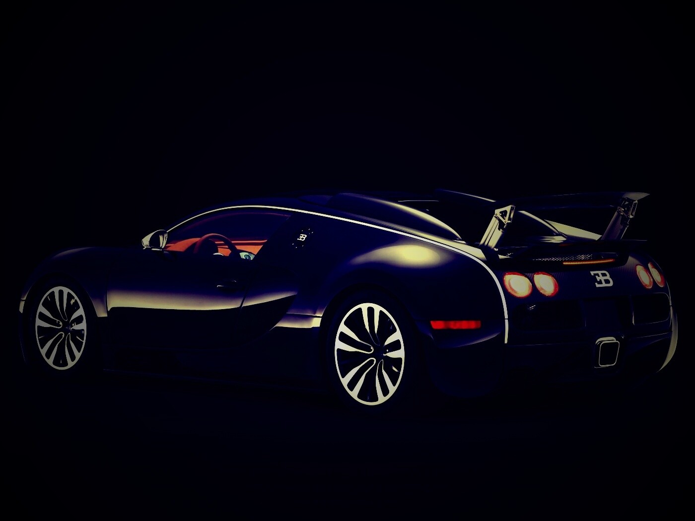 Черный спорткар обои