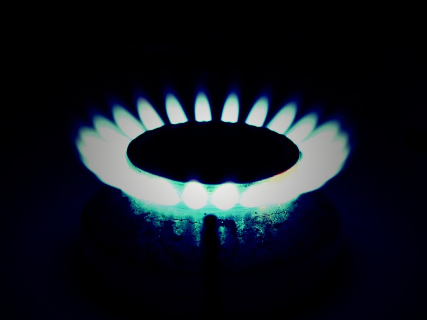 Огонь газовой конфорки обои