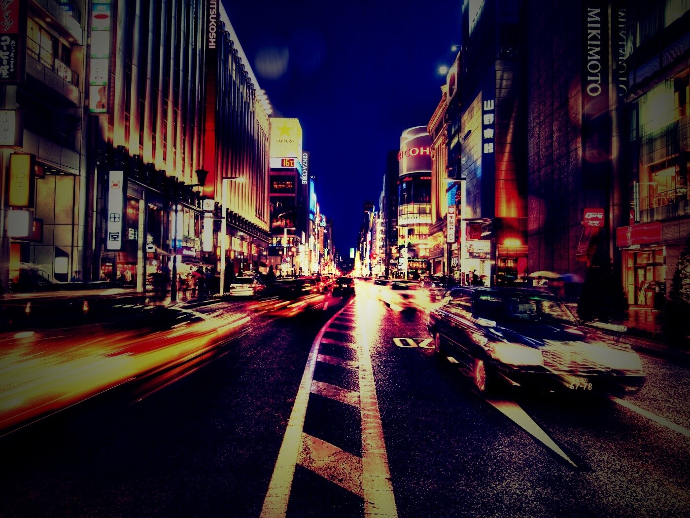 Ночное движение обои