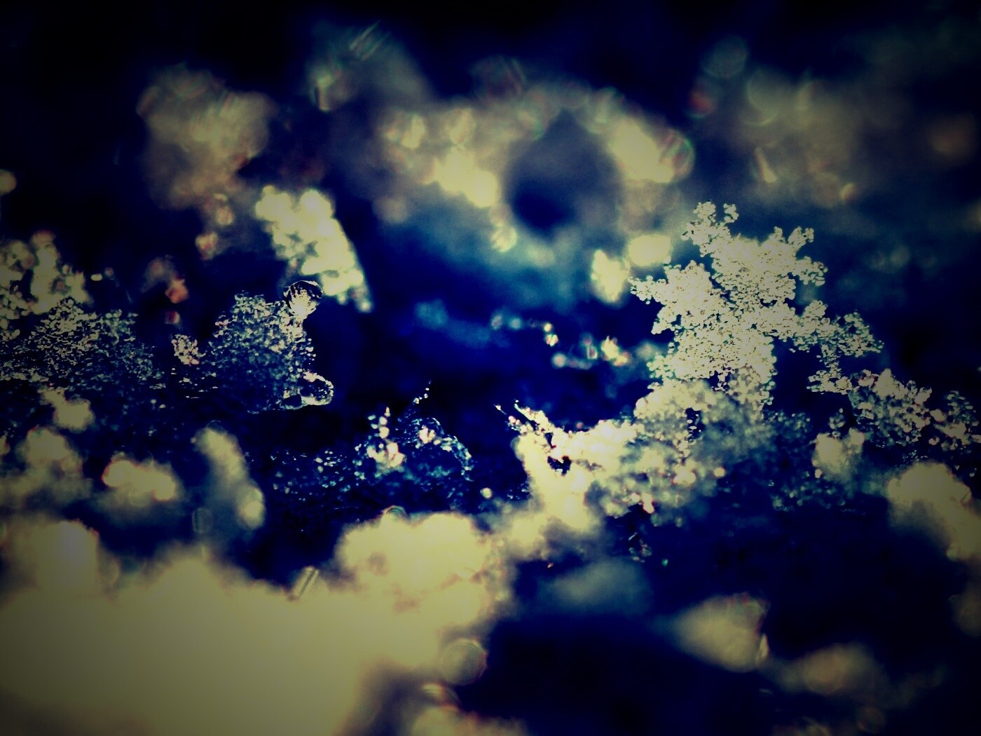 Макро фото снега обои