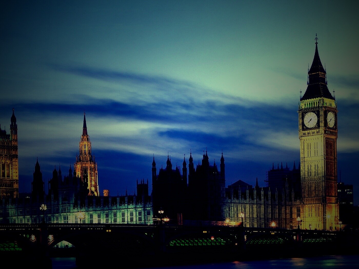 Биг Бен и здание парламента ночью обои