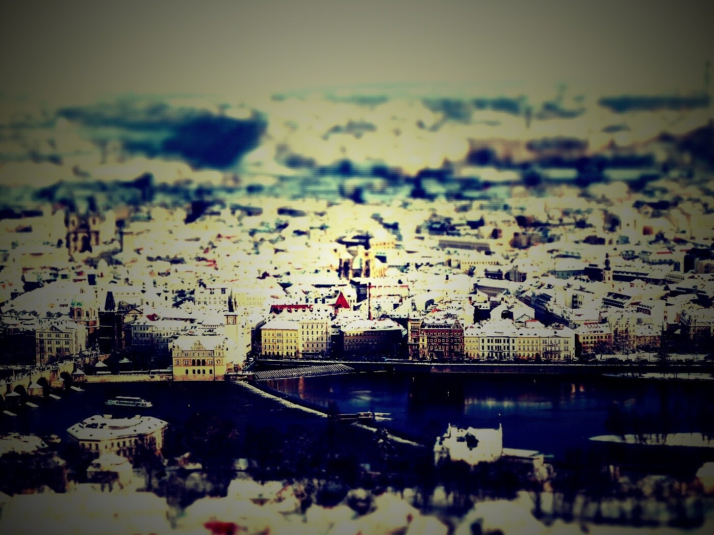 Вид на город обои