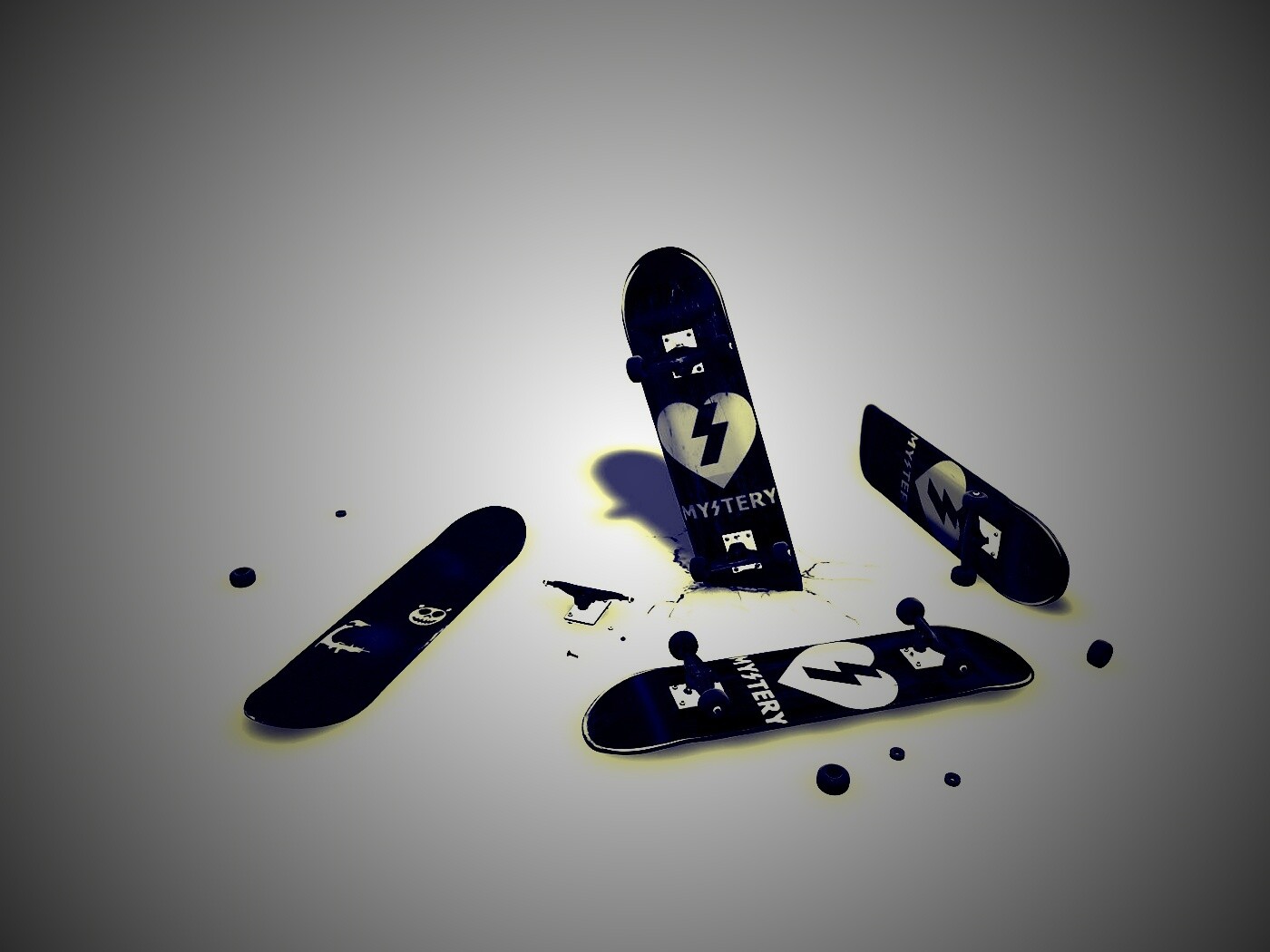 Сломанные скейты обои