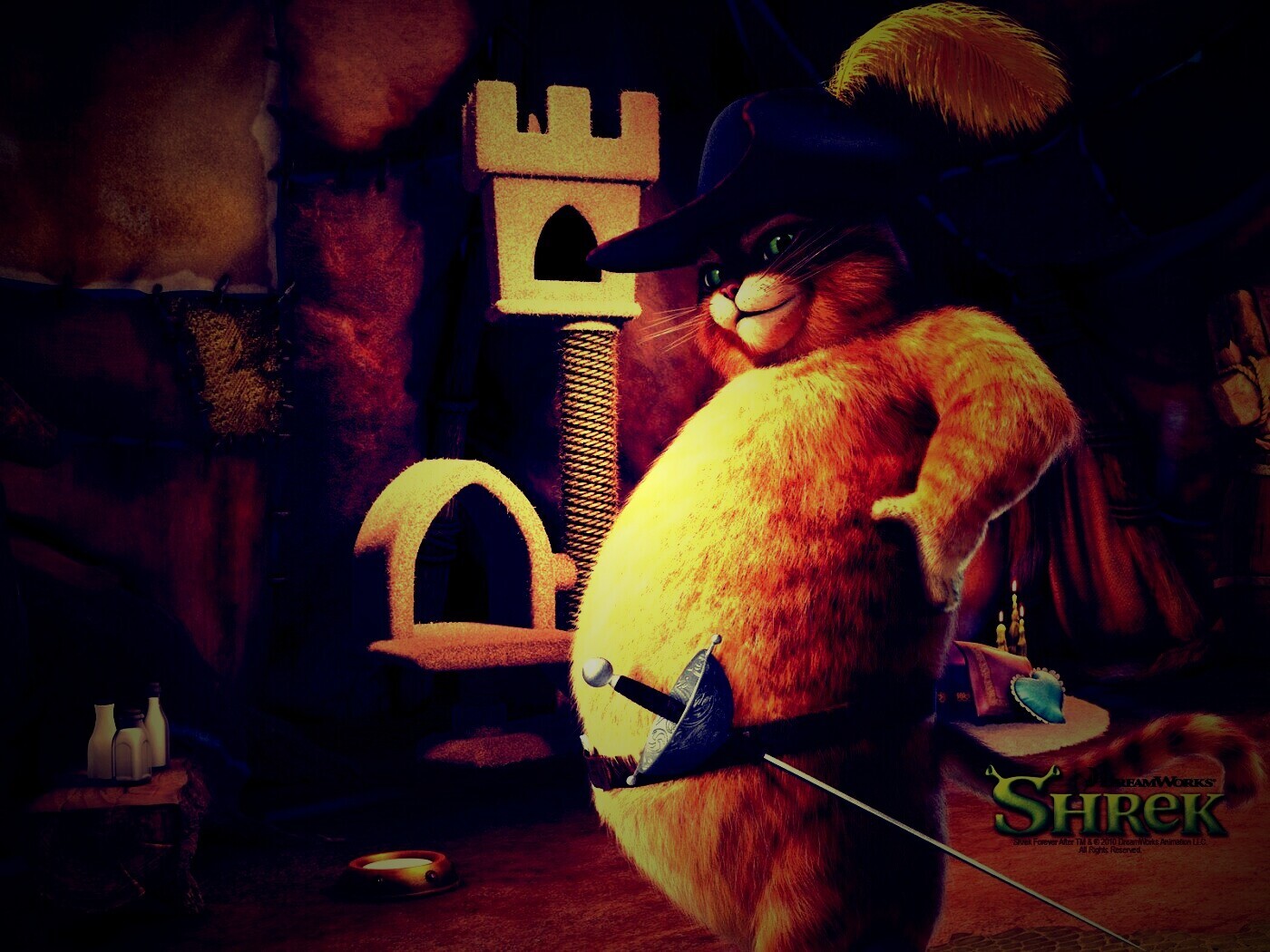 Кот в сапогах из Шрека обои