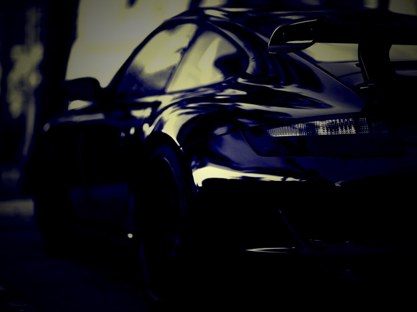 Черный порш обои