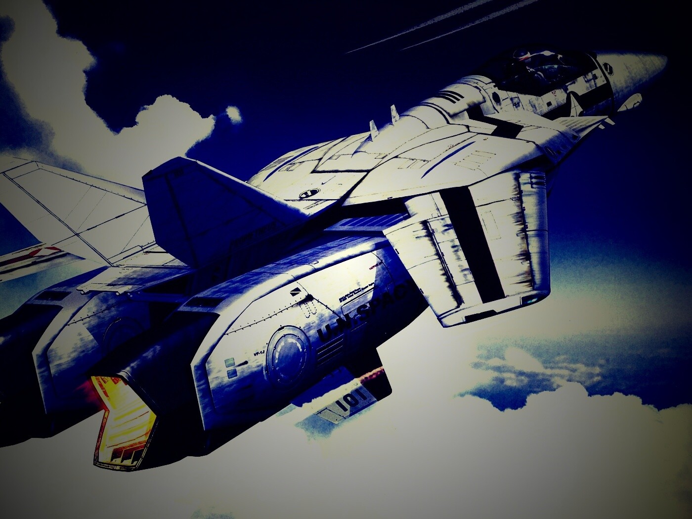 Реактивный самолёт будущего обои