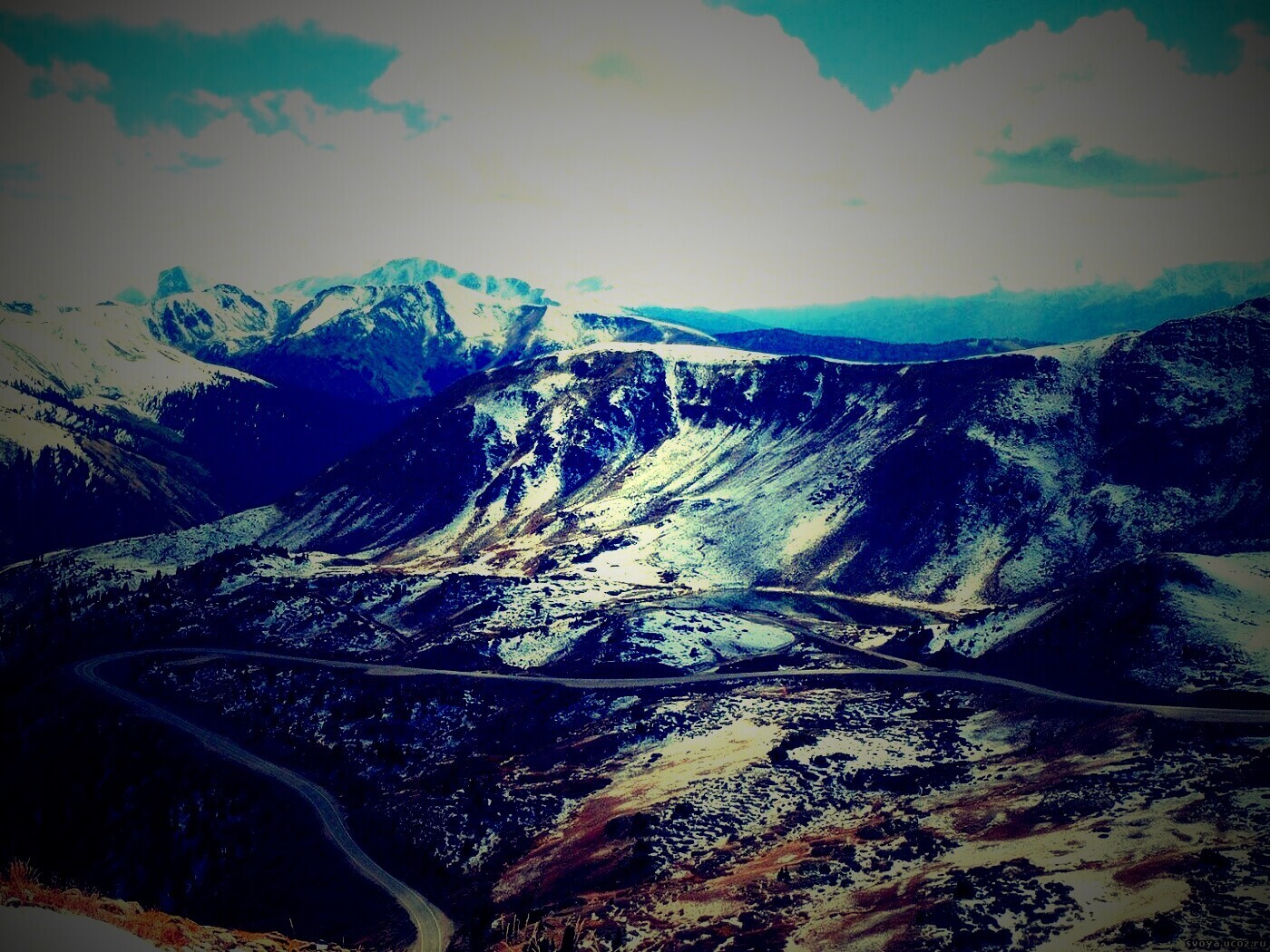 Горная дорога обои