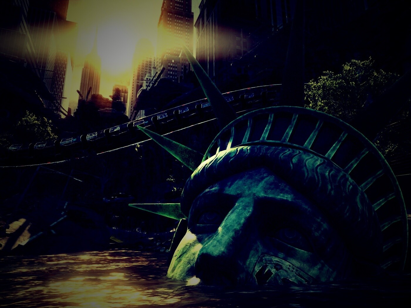 Руины статуи свободы в Crysis обои