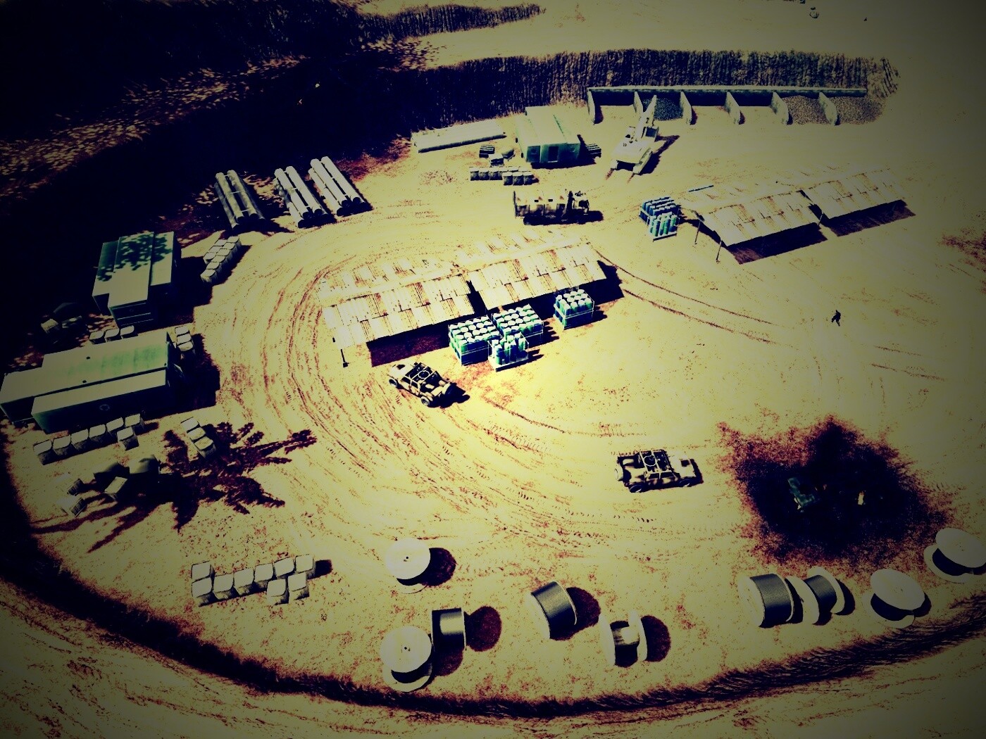 Вид на карьер из Crysis обои