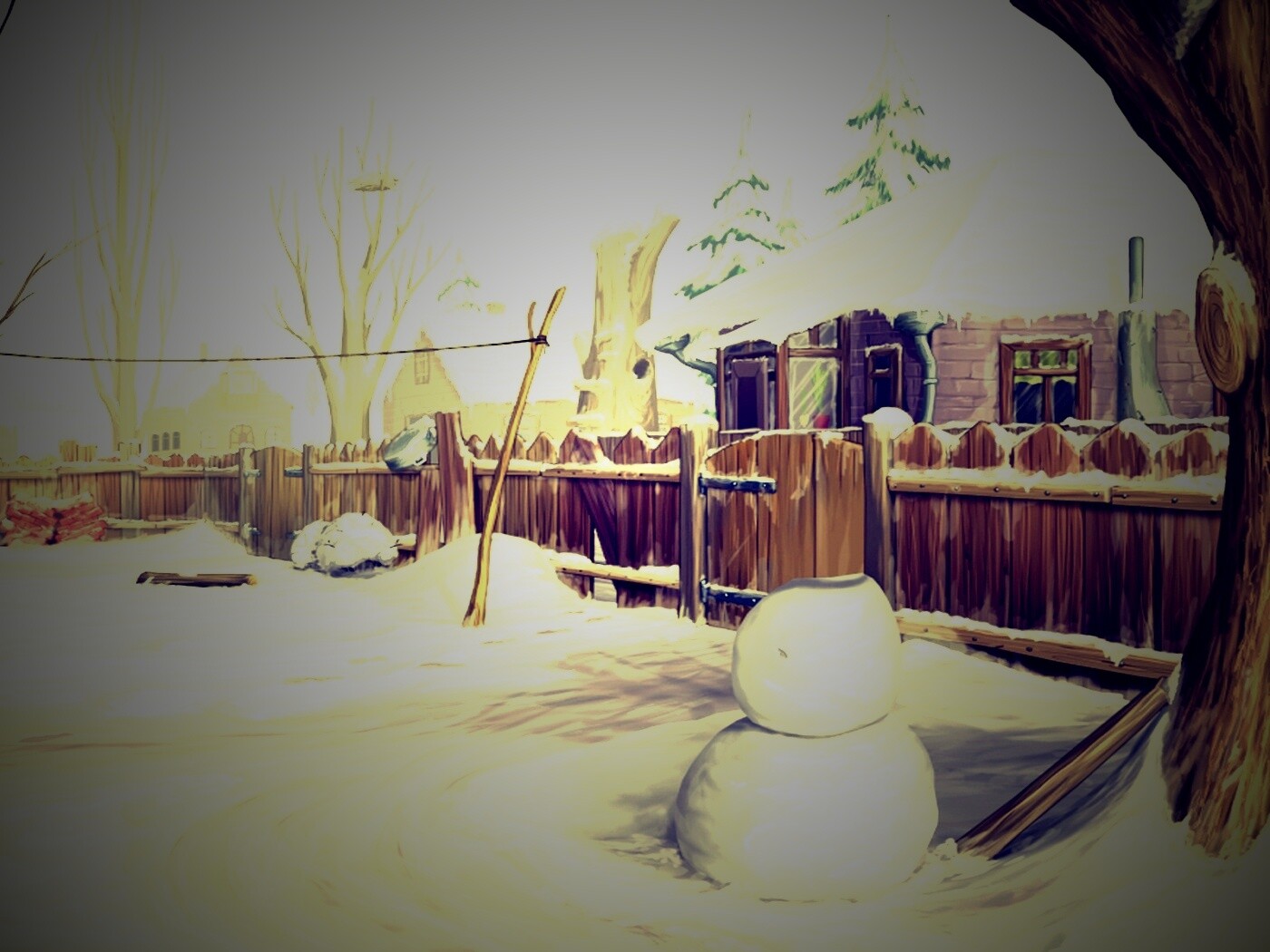 Снеговик обои