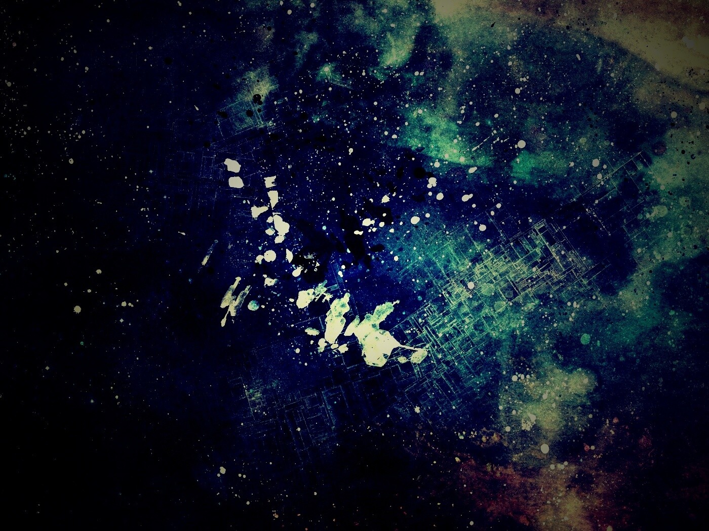 Паттер из красок и штрихов обои