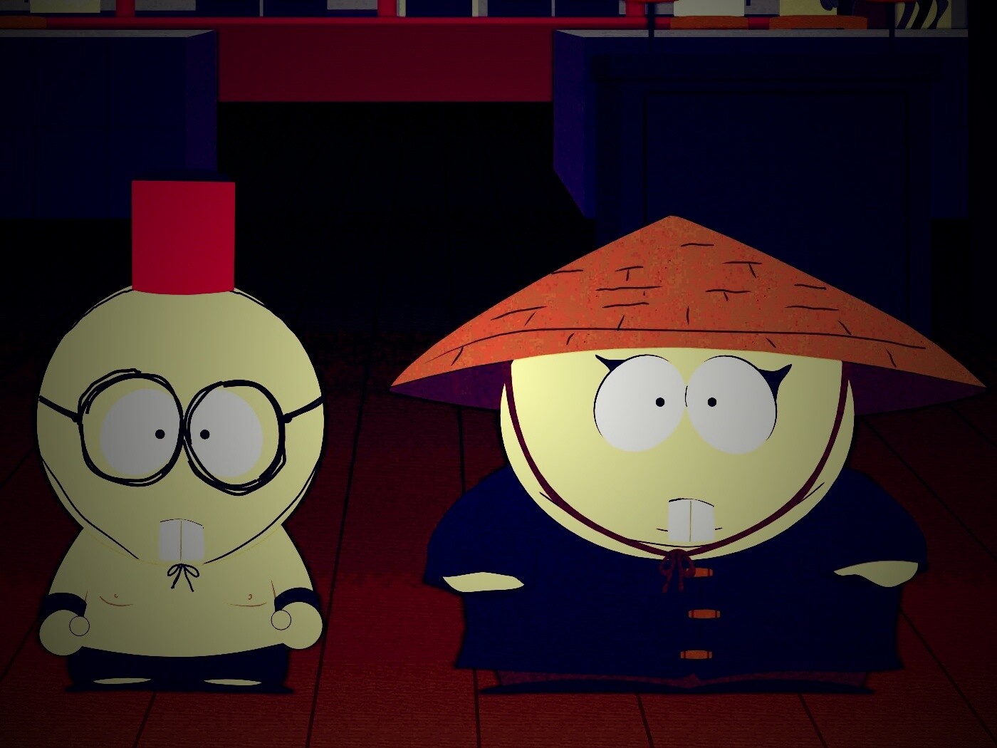 Баттерс Стотч и Эрик Картман в Китайской проблеме обои