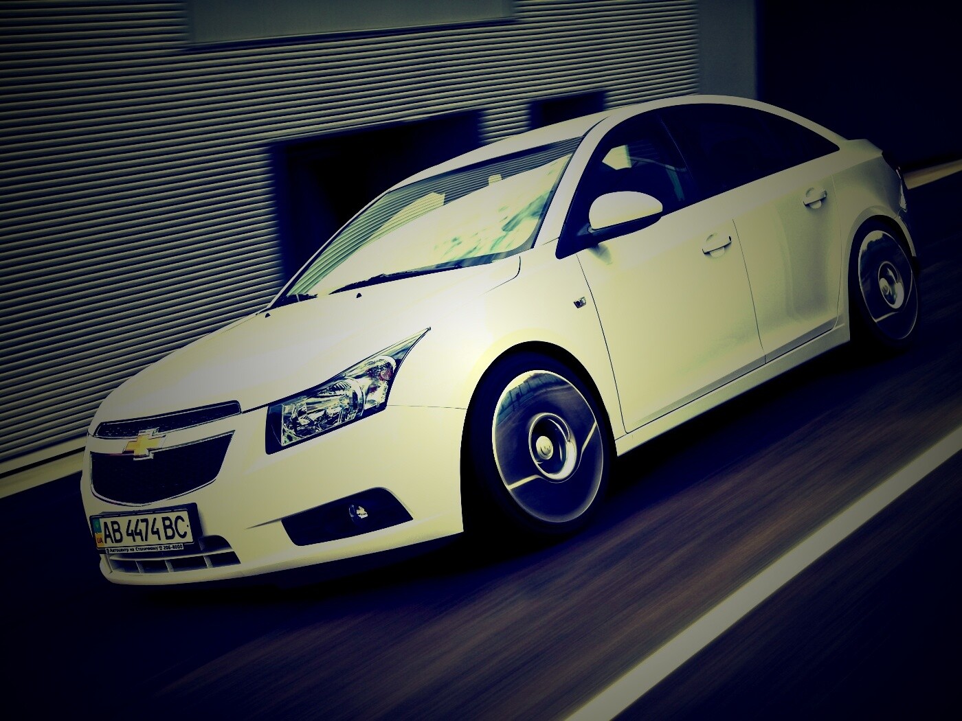 Chevrolet Круз белый седан обои