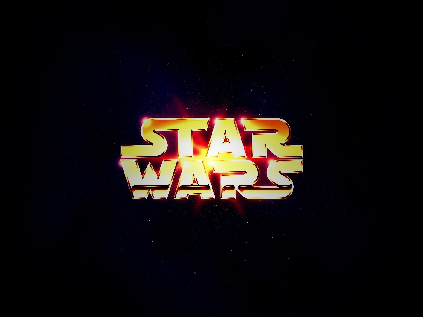 Золотой логотип Star Wars обои