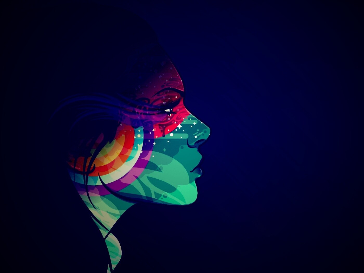 Профиль девушки обои