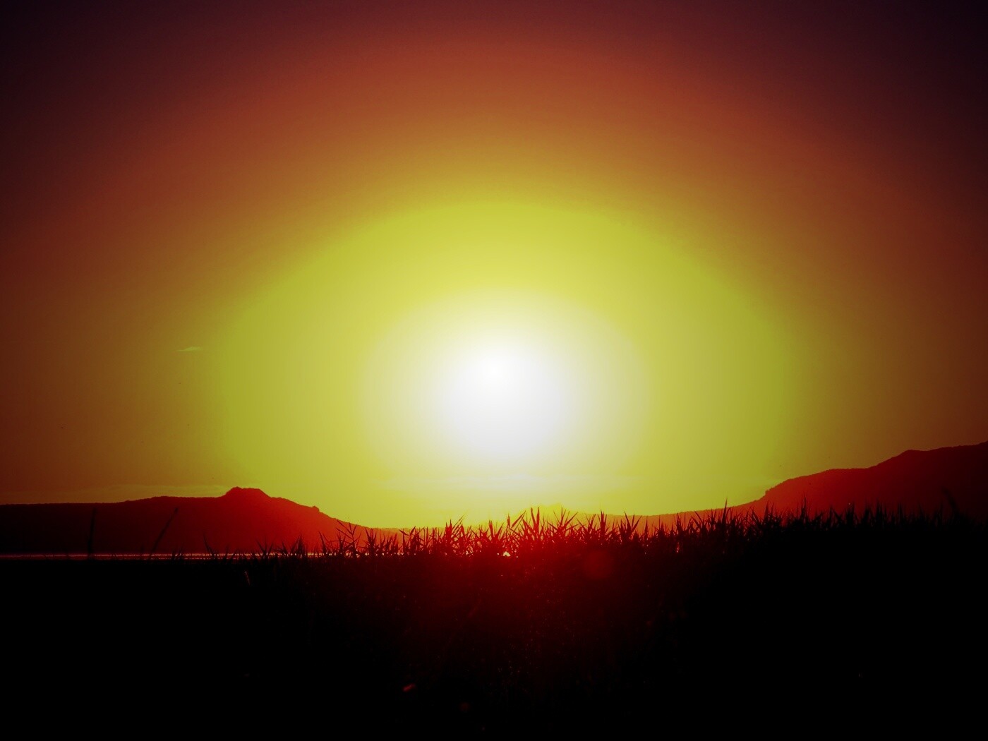 Сельский закат обои