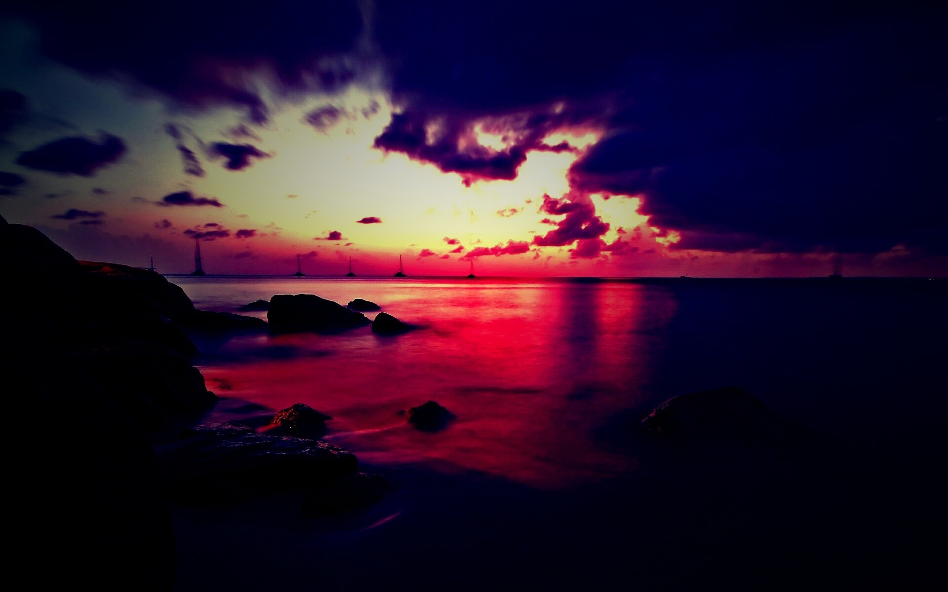 Кровавое море обои