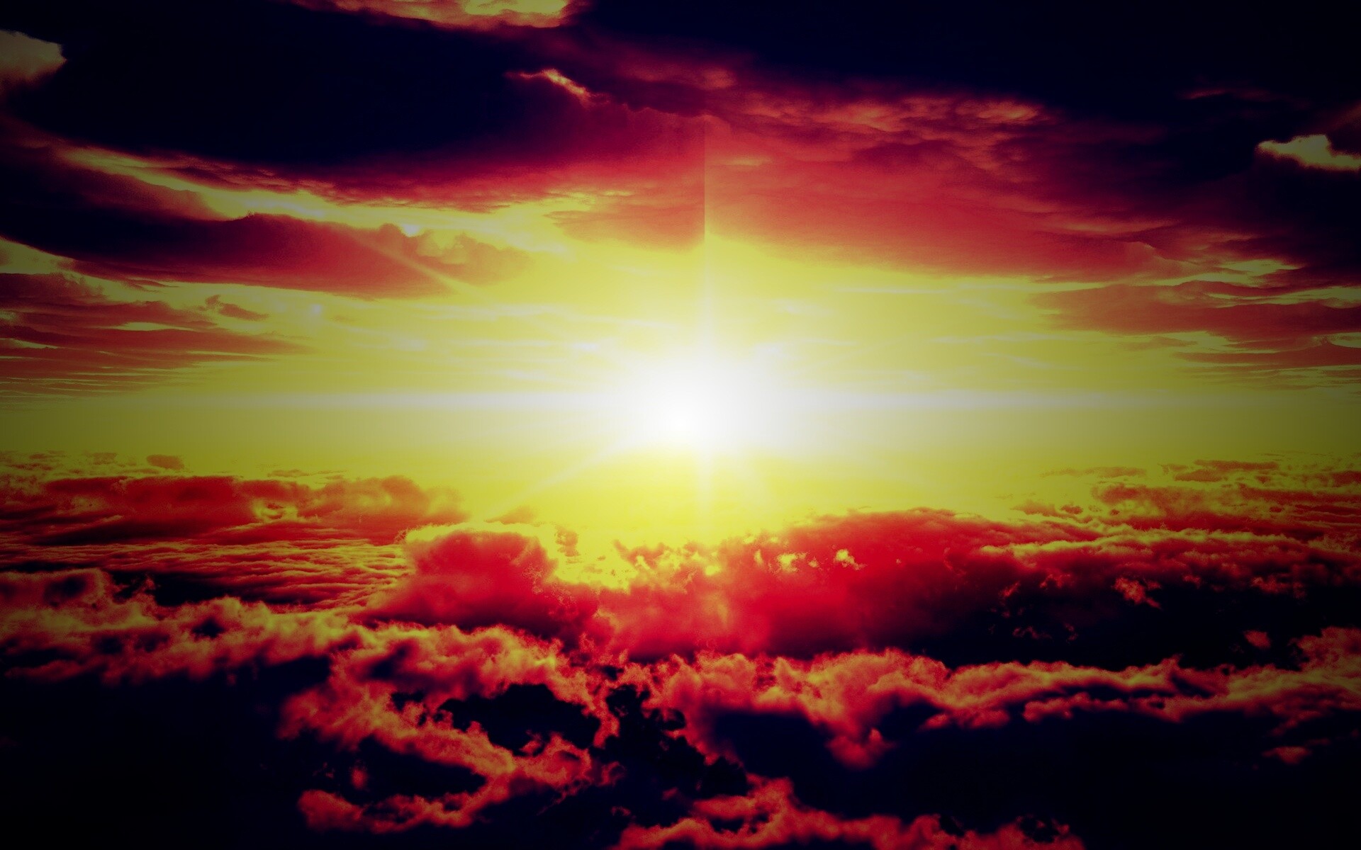 Небеса и солнце обои