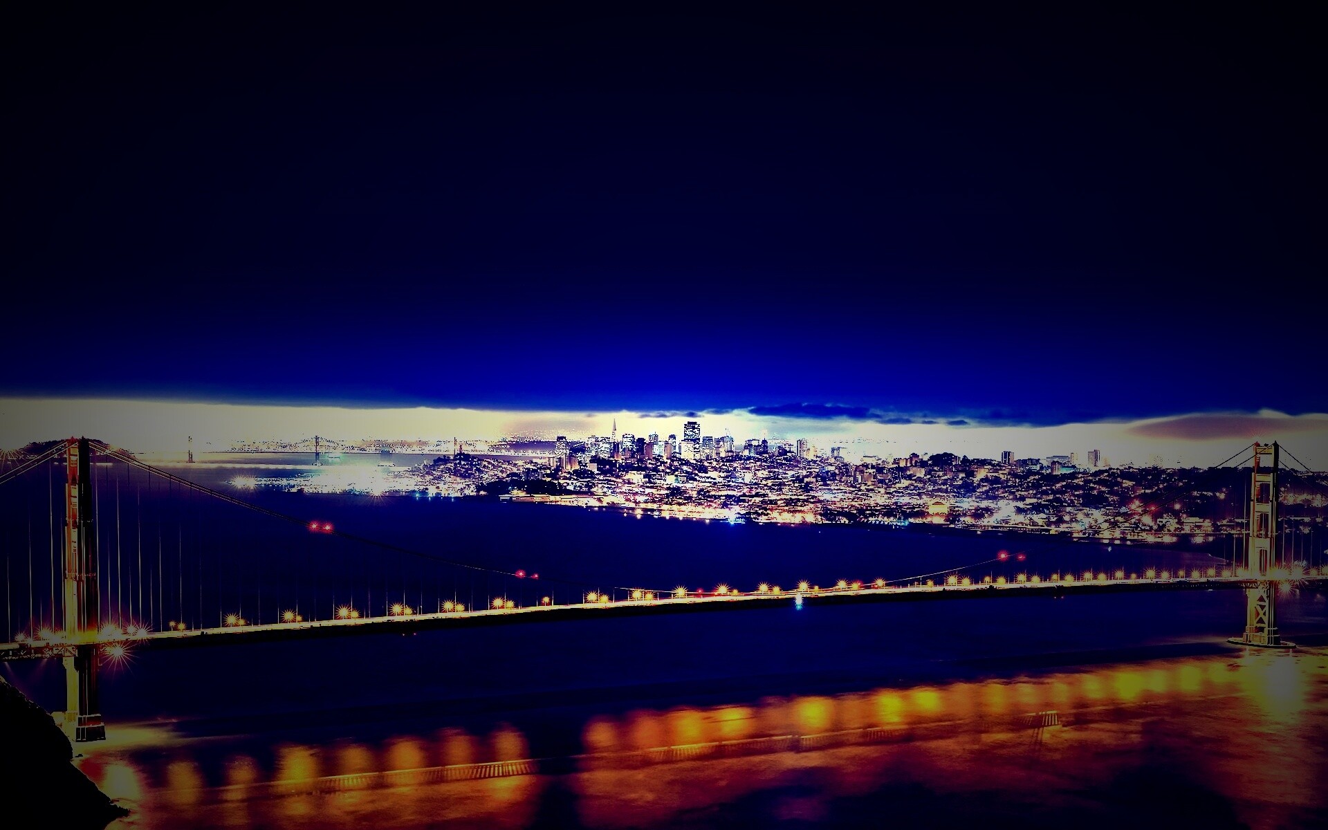 Ночной Нью-Йорк обои