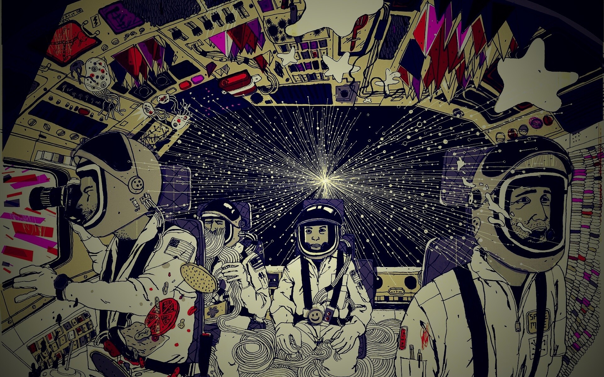 Упоротые космонавты обои