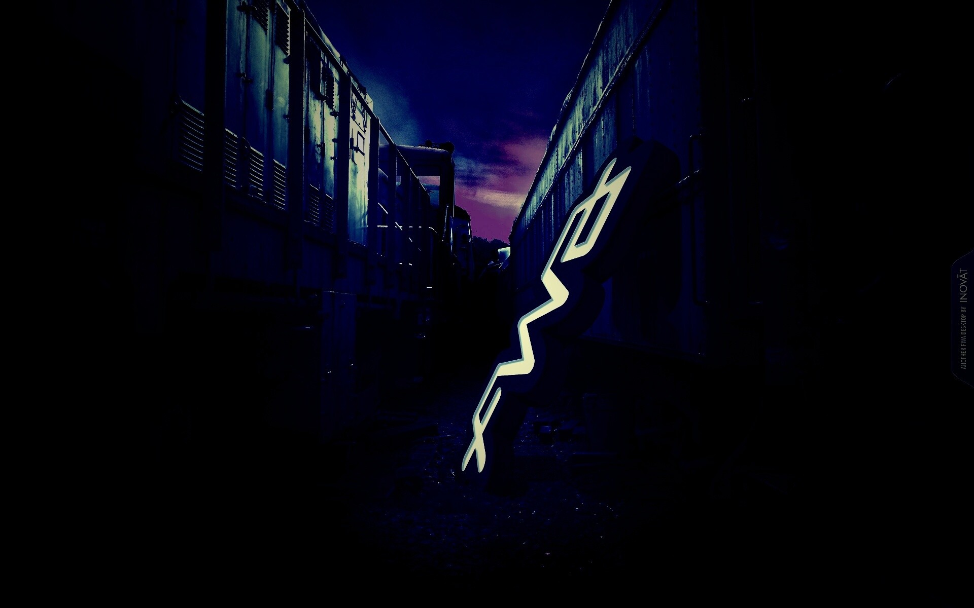 Упавшая вывеска обои